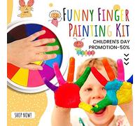 12 colores Pintura de dedo Para niños, Divertido kit de pintura de dedos, lavable Pinturas para niños no tóxicas, juguetes de pintura fáciles de limpiar y segura