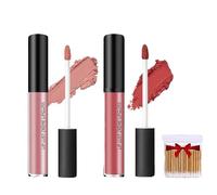 12 Colors Cream Texture Lipstick, 2Pcs Upgraded Waterproof Long-Lasting Moisturizing Lip Gloss,Non-Stick Non-Fading Liquid Lipstick, For Women Daily Makeup Gift (#3+#11, SIZE)