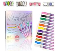 12 Colors Nail Art Pens Set - 2025 New Nail Art Markers for Gel Nails, DIY Nails Arts Marker Drawing Painting Liner Pen, for Graffiti Dotting Drawing Painting Point Liner DIY (#A)