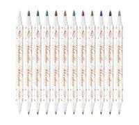 12 Colors Pens - Quick-Drying Nail Pens, Acrylic Paint Nails Point Dotting Liner Pen Tools, Nails Pen, Double Tip Drawing Markers, Waterproof Fingernail For DIY Women Lady Mothe