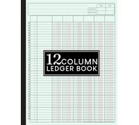 12 Column Ledger Book: Large Simple Twelve Column for Bookkeeping, Accounting, Small Business, Personal Use and more