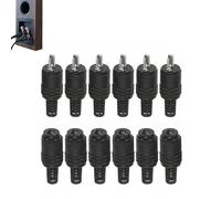 12 conectores de altavoz DIN de 2 pines con terminales de tornillo, kit completo para sistemas de audio HiFi, componentes de alta calidad, fácil instalación, compatibilidad extendida con dispositivos
