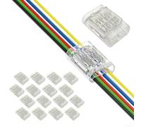 12 conectores de cable transparentes 1-6P bloques de terminales para conexión de cable eléctrico, no requiere soldadura de tira, 0,35-0,5 mm² AWG22-20, kit de bricolaje para el hogar y auto (6P)