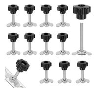 12 Conectores de Riel de Aviación M8 x 60 mm, Accesorios para Riel de Línea Aérea, Acoplamiento de Tornillo con Tuerca de Seguridad, 500 Dan, Herrajes de Extremo único, Acero Galvanizado