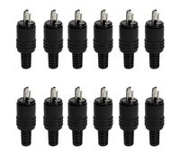 12 Conectores DIN de 2 Pines para Altavoz Con Bornes de Tornillo, Pack de 6 Pares de Fichas Macho y Hembra, Ideales para Audio HiFi, Amplificadores y Altavoces, Conectores de 2 Pines