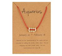 12 Constelación Signo Del Zodíaco Negro Rojo Cuerda Trenzada Pulseras Cáncer Leo Virgo Tela Joyería Simple Regalos de Cumpleaños Femeninos Practical Treatment