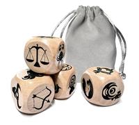 12 constelaciones y 12 dados de animales del zodiaco chino, dados de madera de astrología, accesorios de adivinación, dados de la suerte del horóscopo de la fortuna, dados de juego para fiestas (4