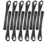 12 correas tensoras, trabillas de amarre - 46 correas de amarre - Correas de amarre cortas con lazo de nailon negro para bicicleta, motocicleta, transporte 46 x 2,5 cm