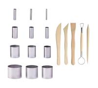 12 Cortadores Redondos De Arcilla, 5 Cuchillos Para Tallar Arcilla, Cortadores De Arcilla Redondos, Mini Herramientas De Arcilla De Acero Inoxidable, Herramientas Para Hacer Modelos A Mano