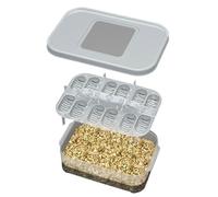 12 cuadrículas Bandeja de incubadora de huevos de serpientes - portador reutilizable compacto con ranuras de cuadrícula, base de depósito de agua | Caja de escotilla portátil para lagarto, herramienta