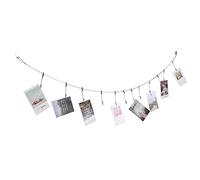 12 Cuerdas con Clip para Fotos, Cuerda con Clip para Fotos, Decoración de Pared, Memorando, Postal, Nota, 2 Abrazaderas para la Cabeza para Decoraciones de Tarjetas con Imágenes