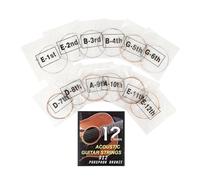 12 cuerdas de guitarra acústica, guitarra folclórica, fósforo, cobre, cuerdas de alambre, accesorios para instrumentos musicales, fáciles de usar