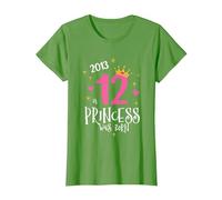 12º Cumpleaños De La Hija Una Princesa Nació 2013 Camiseta, Mujer, Hierba, M