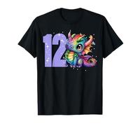 12 cumpleaños niña dragón Arco Iris Fiesta niñas Doce 12 Camiseta