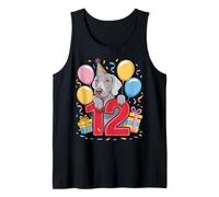 12 cumpleaños niño niña 12 años doce Weimaraner Camiseta sin Mangas