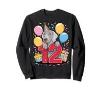 12 cumpleaños niño niña 12 años doce Weimaraner Sudadera
