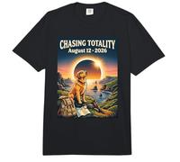 12 de Agosto Amante de la astronomía Totalidad 2026 Golden Retriever Comfort Colors Adult Heavyweight T-Shirt