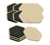 12 Deslizadores de Muebles Redondos Autoadhesivos para Alfombras y Suelos Duros - Reutilizables, Ideal para Electrodomésticos y Muebles Pesados (Hexágono (76 mm))