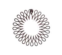 12 diademas elásticas circulares completas, diademas circulares flexibles con dientes, soporte para el pelo para mujer (marrón, talla única)