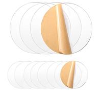 12 discos acrílicos redondos de 10 y 15 cm de diámetro, hojas acrílicas transparentes de círculo grueso, panel acrílico transparente para marco de fotos, pintura, manualidades
