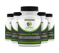 12 en 1 Immune Pro el Refuerzo Multivitamínico 120 cápsulas de alta dosis con vitaminas A, B6, B12, C, D, extractos vegetales de acerola y saúco, y los minerales hierro, cobre, selenio y zinc.