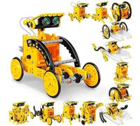 12 en 1 Kit robotica,Kit Solar Robot,Juguetes niño 8 años Robot Juguetes,Juguetes de Construcción DIY con Energía Solar,Regalos Educativos de Cumpleaños y Navidad para Niños 7-12 Años【Amarillo】