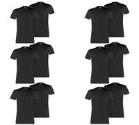 12 en Paquete Puma Básico Crew Camiseta de los Hombres Interior Cuello Redondo