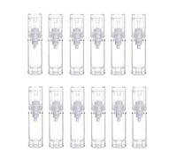 12 envases vacíos de 5 ml para cosméticos rellenables, botellas de loción de crema, botella de vacío de plástico transparente portátil sin aire, embalaje de muestra, artículos de tocador