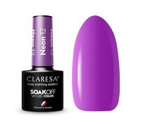 12 esmaltes de uñas UV neón de 5 ml. Claresa