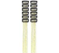 12 extensiones de cabello con purpurina Clip-in Tinsel Hair Dore 50 cm Brillante Fairy Hair Kit Fete Accesorio Mujer para Diario Festivales Cosplay Bodas Veladas