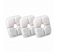 12 filtros de fuente de agua para gatos compatibles con fuente de agua Catit PIXI, filtros de repuesto de carbón activado para fuente de agua para gatos, triple filtración para fuente de agua para
