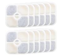 12 filtros de fuente para mascotas compatibles con Catit PIXI 43717, fuente de agua para gatos, filtros dispensadores de agua para gatos, accesorios de fuente para mascotas, 8,4 x 8,4 cm