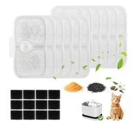 12 Filtros Fuente Gatos para Fonte de Agua,Filtro Fuente Gato,Filtro Fuentes para Gato, Filtros de Repuesto para Fuentes de Agua Perros Bebederos para Petlibro PLWF105/PLWF115/PLWF005+12 de Esponja