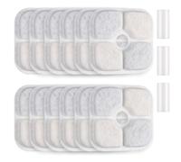 12 filtros para fuente para gatos compatibles con Catit Pixi, sistema de filtro triple con carbón activo y resina, incluye 3 mangueras de bomba