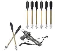 12 Flechas De Virotes De Aluminio De 6,3 Pulgadas Con Pernos De Alto Impacto De 50 A 80 Libras Para Mini Ballesta, Pistola De Caza, Objetivo De Precisión, Tiro Con Arco, No Contiene Ballesta,Amarillo