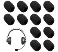 12 fundas de espuma para micrófono para auriculares, cubierta de espuma para micrófono con forma de gato muerto/resistente al viento, silenciador/parabrisas, para micrófonos de solapa, micrófonos de