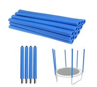 12 fundas de espuma para poste de cama elástica, fundas protectoras para postes de trampolín, fundas de goma para una protección segura, accesorios de trampolín, absorción de golpes y duraderos (azul)