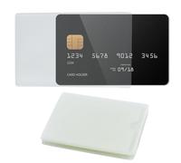 12 fundas transparentes para tarjetas de crédito, fundas de plástico para tarjetas de crédito y tarjetas de crédito, funda protectora para tarjetas de crédito