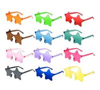 12 gafas de sol en forma de estrella para niños y adultos, gafas de festival, gafas de sol, gafas de sol hippie con forma de estrella, paquete múltiple para niños, accesorios de despedida de soltera