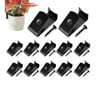 12 ganchos de pared de metal, soportes para macetas con tornillos, tamaño de 5,2 x 2 cm, peso de 320 g, para jardín al aire libre, patio, exhibición de plantas, decoración del hogar