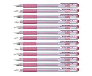 12 gel Pentel K118-MP Lote Rodillos de tinta 0.8mm Metallic Rose