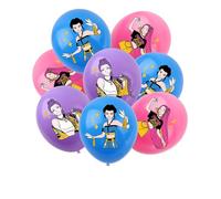 12 globos de cumpleaños Kpop de mons Hunters, diseño de fiesta de Huntrix Anime, diseño de bola de cumpleaños Kpop Hunter para fiesta temática