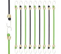 12 gomas elásticas con ganchos, extra fuertes, correas elásticas, con ganchos, para motocicleta, equipaje, portaequipajes de techo, tiendas de campaña, lonas, camping, 3 longitudes, multicolor