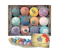 12 Handcrafted Bath Bombs Gift Set - Shea & Coco Butter for Dry Skin, Perfect Spa & Relaxa