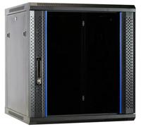12 HE Armario para servidor, caja de pared con puerta de cristal (Alto) 600 x 600 x 635 mm
