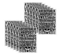 12 hojas de 1284 letras y números para planchar para ropa, letras de vinilo para planchar de 1 pulgada, letras negras de transferencia de calor con letras de la A a la Z, números para planchar del 0