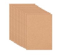 12 Hojas de Corcho de 1 mm de Grosor, Alfombra 30 x 21 cm, Manualidades y como Tablón de Anuncios, para Terraria y como Aislante, Azulejos para Decoración de Pared, Fiesta y Bricolaje
