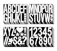 12 hojas mayúsculas y letras, vinilo autoadhesivo de 10 cm pegatinas de letras de fuente grande decoraciones del alfabeto para manualidades cartel ventana buzón coche camión (blanco)