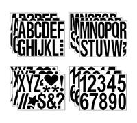 12 Hojas Números y Letras Adhesivas, 10cm Letras Adhesivas Grandes, Vinilo Números Letras Pegatinas, Pegatinas Letras Adhesivas para Manualidades Señales al Aire Libre Carteles Buzones de Correo