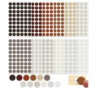 12 Hojas Tapa Agujeros Mueble,Pegatinas Tapa Tornillos,Cubre Agujeros Adhesivo,648 Piezas Tapa embellecedora Adhesiva,21 mm Pegatinas Adhesivas para Tornillos,para Muebles De Madera, Armario